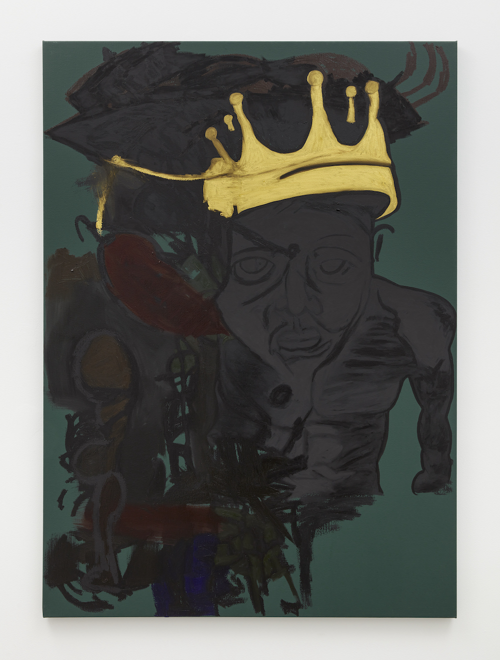 <I>King Kunta</i>. 2024. Acrylic and oil on linen, 60 x 43 in (152.4 x 109 cm)